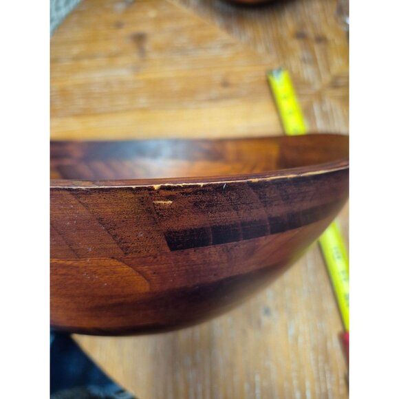 Lipper International Wooden Salad Bowl Set With Serving Forks - 4 Piece Acacia W - Picture 6 of 14